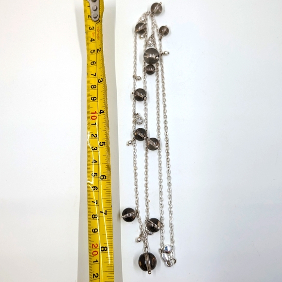 J. Crew Signed Vintage Y2K Era Extra Long Genuine Glass Crystal Necklace - Picture 4 of 4